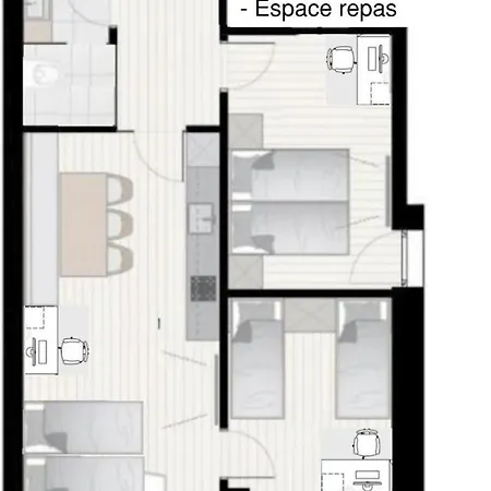 Chati-bourg Citea Express Dayuse - 3 Pieces W -- 25 Min Paris Montparnasse -- 15 Min Velizy Chatillon (Hauts-de-Seine)